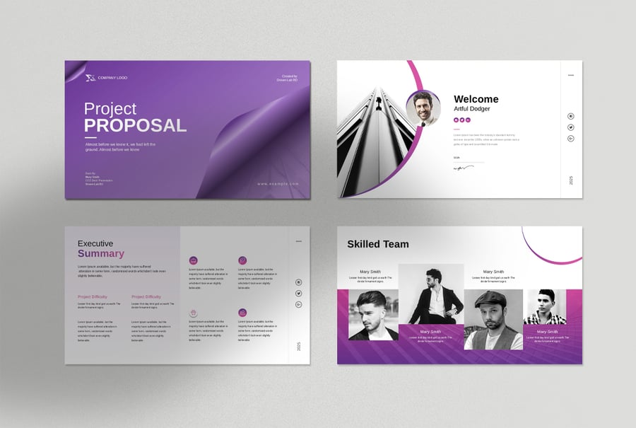 项目建议介绍PPT模板 (PPTX)