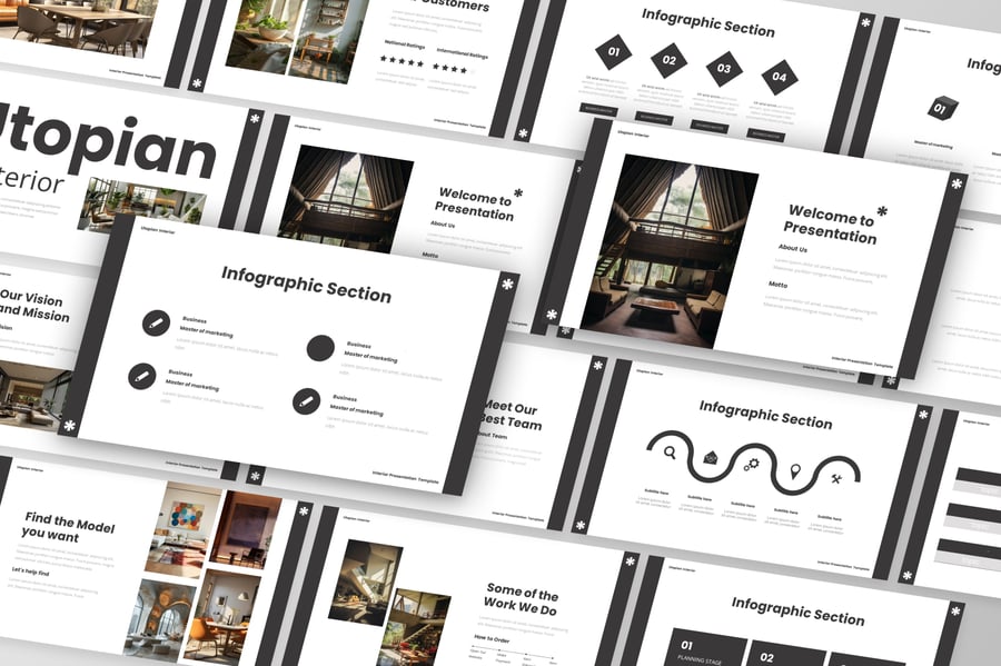 室内设计 PPT模板 (PPTX)