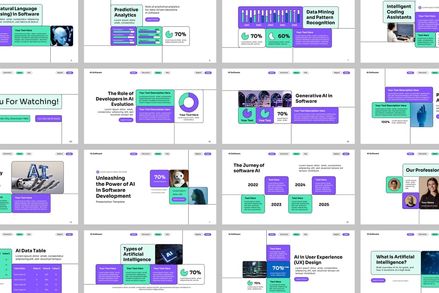 AI软件PPT模板 (PPTX)