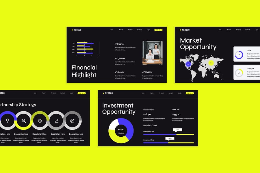 现代商业机构融资平台PPT模板 (PPT,PPTX)