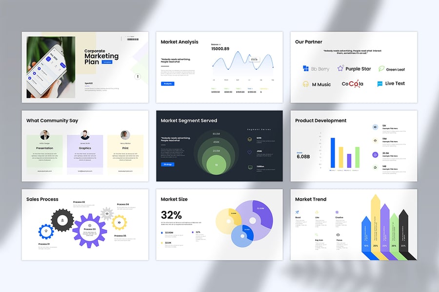 企业营销计划演示模板PPT模板 (PPTX)