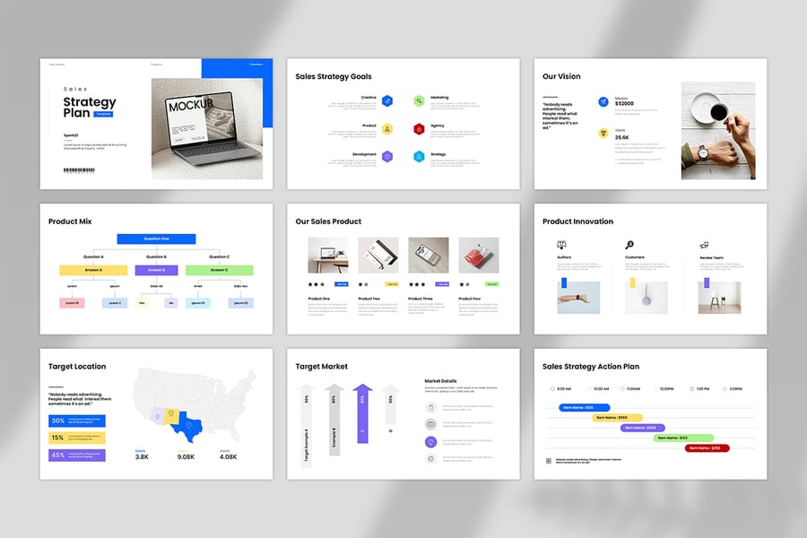 销售策略计划演示模板PPT模板 (PPTX)
