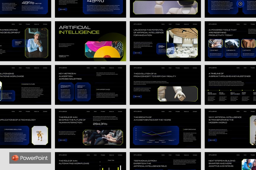 人工智能PPT模板 (PPTX)