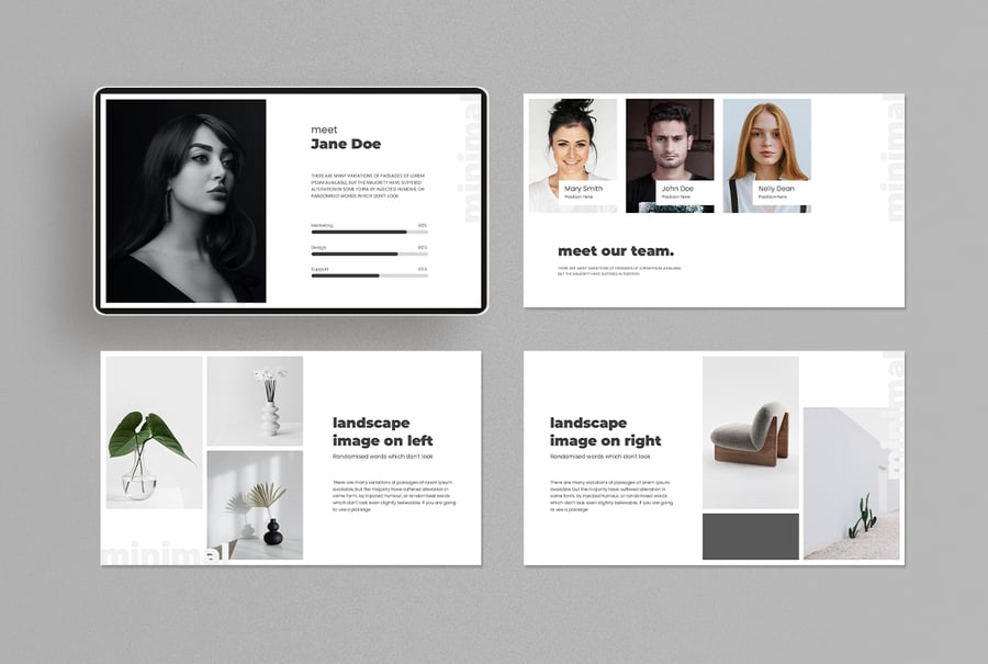 极简主义呈现模板PPT模板 (PPTX)