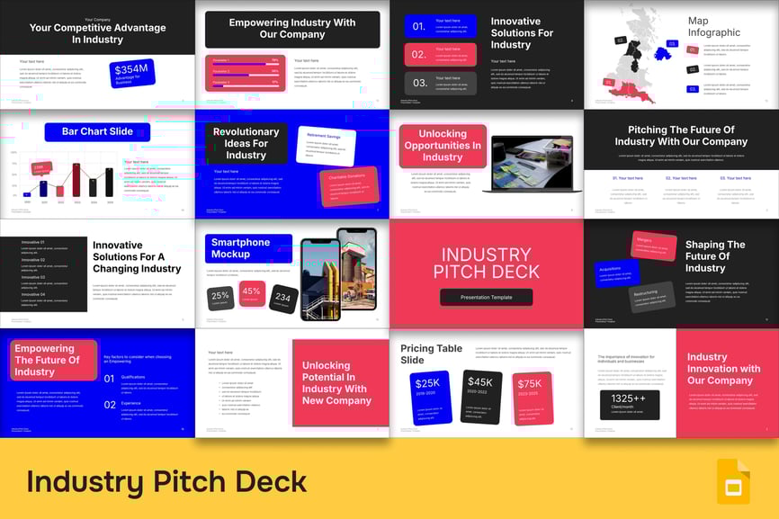 行业分析甲板PPT模板 (PPTX)