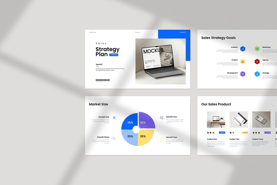 销售策略计划演示模板PPT模板 (PPTX)