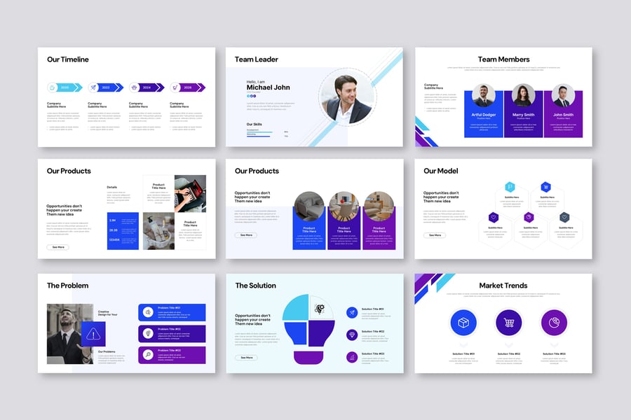 业务演示模板PPT模板 (PPTX)