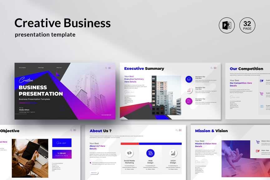 创意业务演示模板PPT模板 (PPTX)