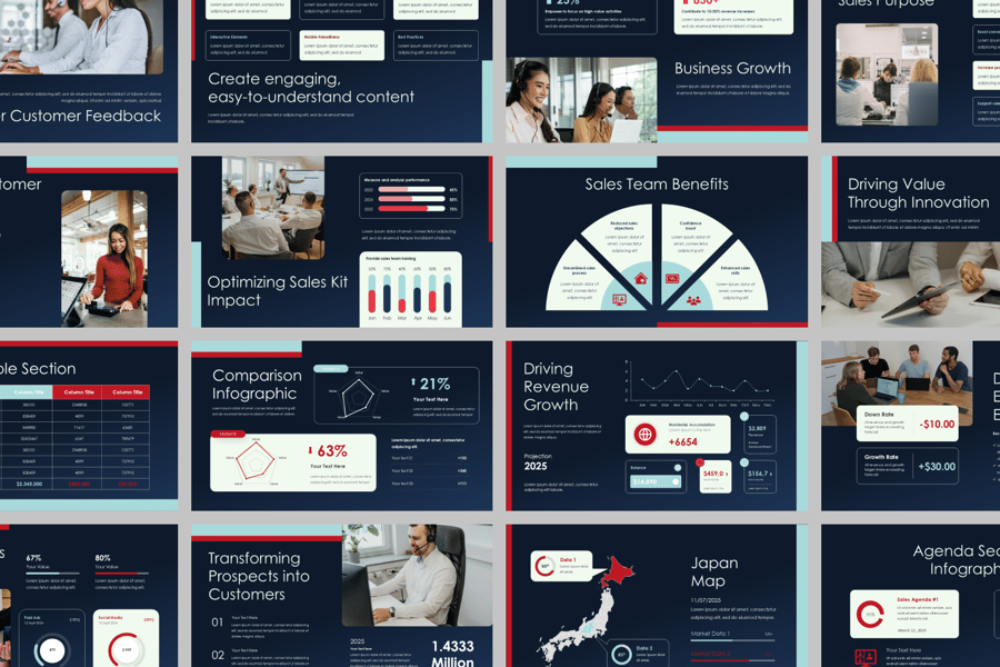 现代产品或服务销售套件PPT模板 (PPTX)