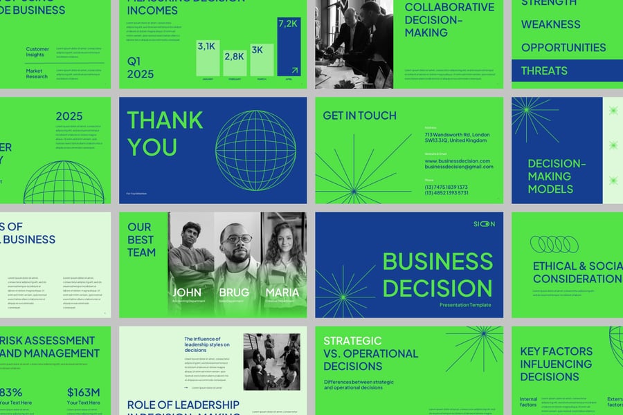 业务决策PPT模板 (PPTX)