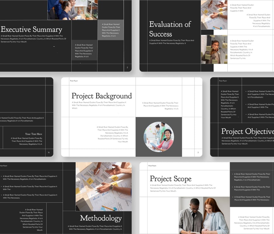 项目报告PPT模板 (PPTX)