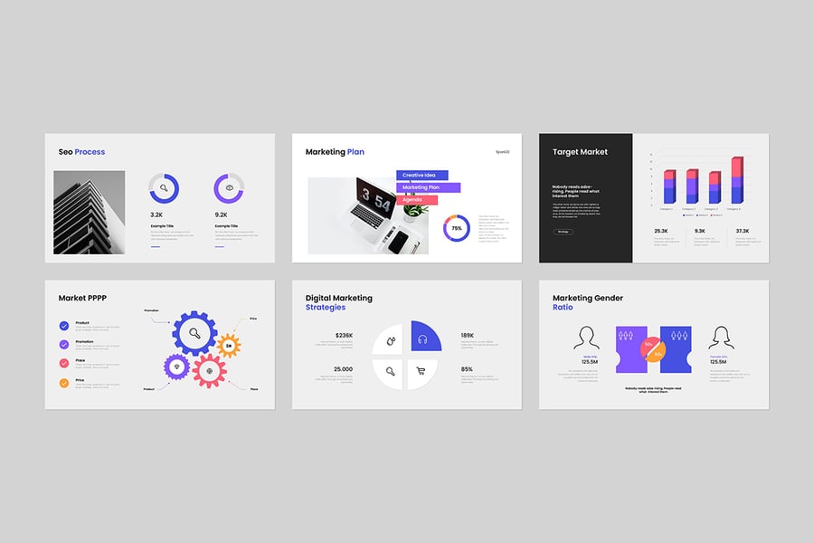 数字营销计划 PPT模板 (PPTX)
