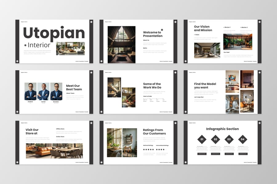 室内设计 PPT模板 (PPTX)