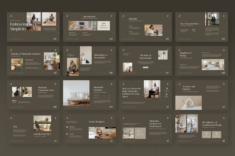 极简家具PPT模板 (PPTX)