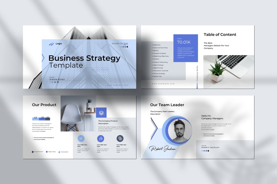 业务策略演示模板PPT模板 (PPTX)