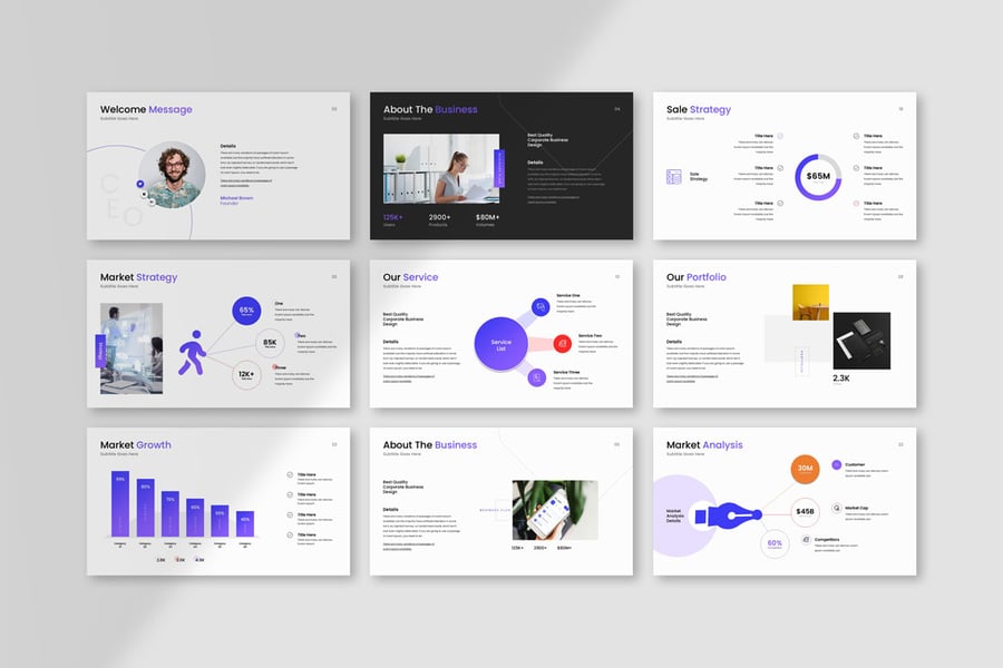 商业计划演示模板PPT模板 (PPTX)