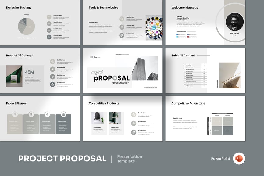 项目提案PPT模板 (PPTX)