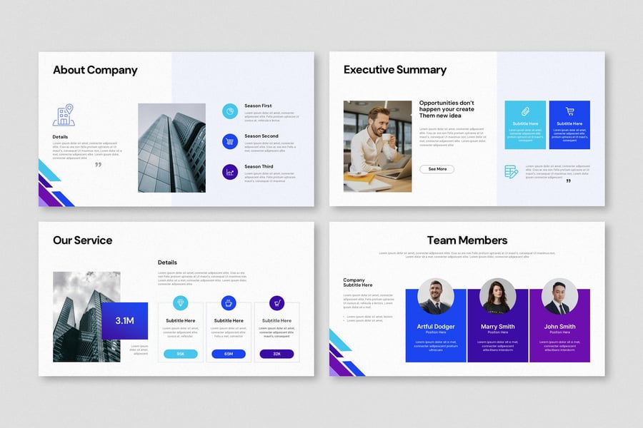 业务演示模板PPT模板 (PPTX)