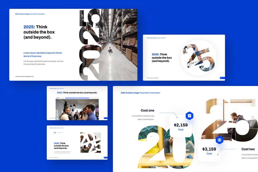 2025创意图像占位符PPT模板 (PPTX)