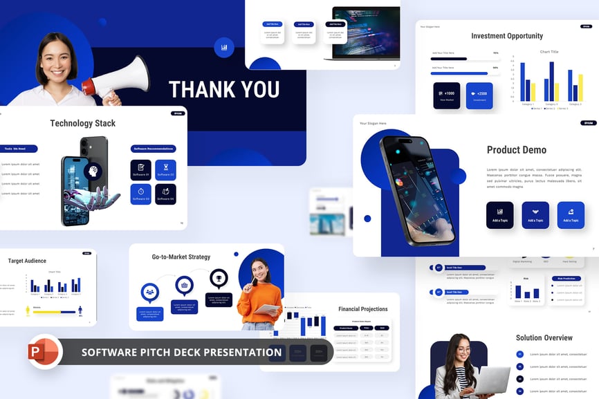 软件产品服务PPT模板 (PPTX)