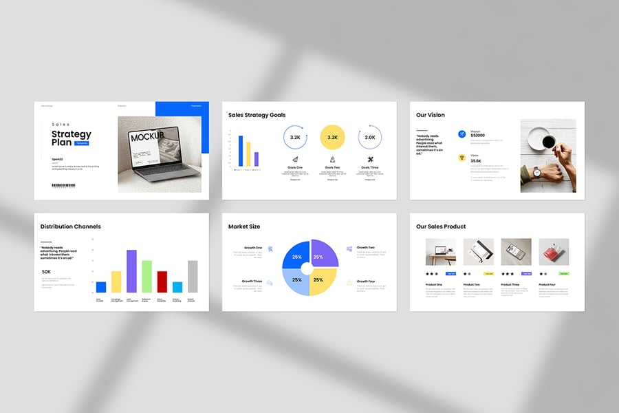销售策略计划演示模板PPT模板 (PPTX)