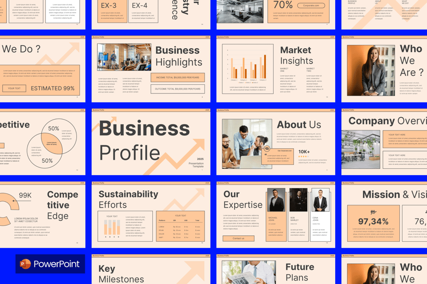 业务资料PPT模板 (PPTX)