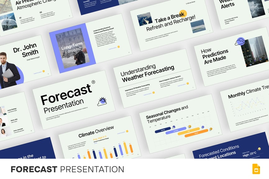 天气预报结束PPT模板 (PPTX)