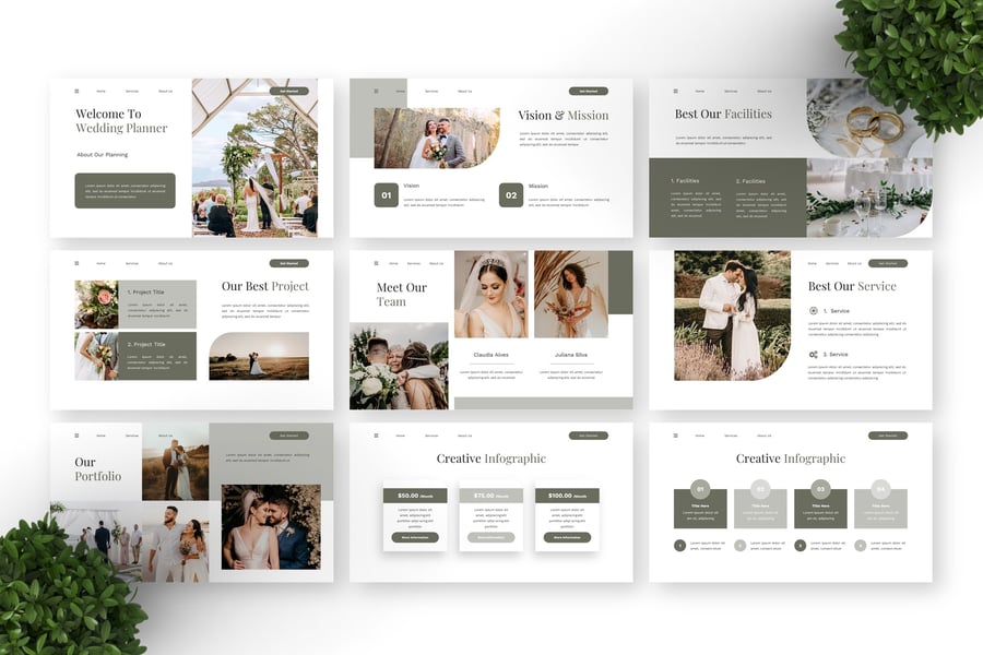 婚礼策划师  PPT模板 (PPTX)