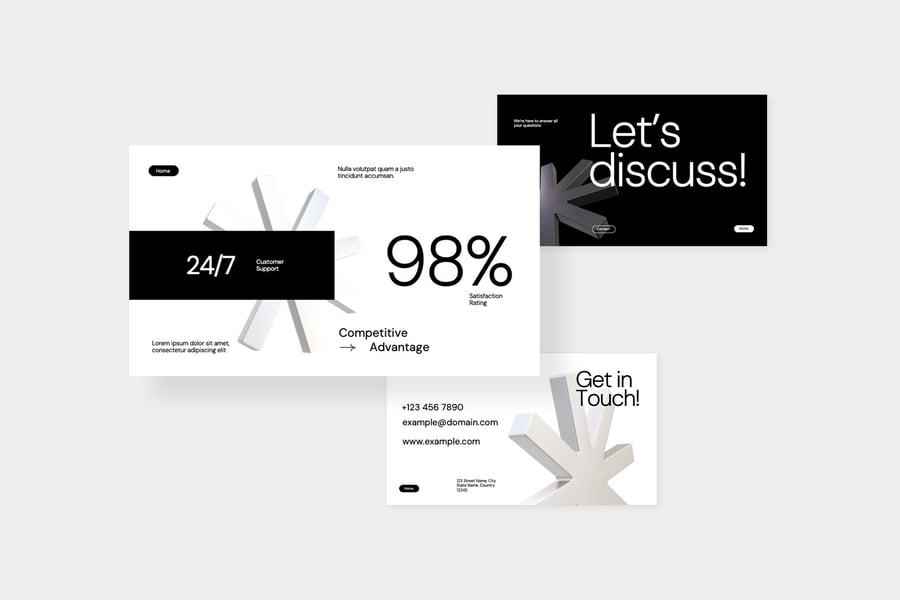 3D变形动画技术业务PPT模板 (PPTX)