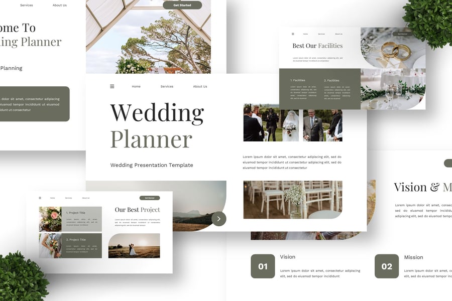 婚礼策划师  PPT模板 (PPTX)