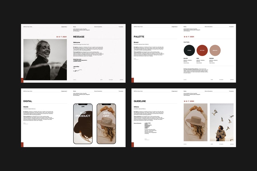 品牌指南模板PPT模板 (PPTX)