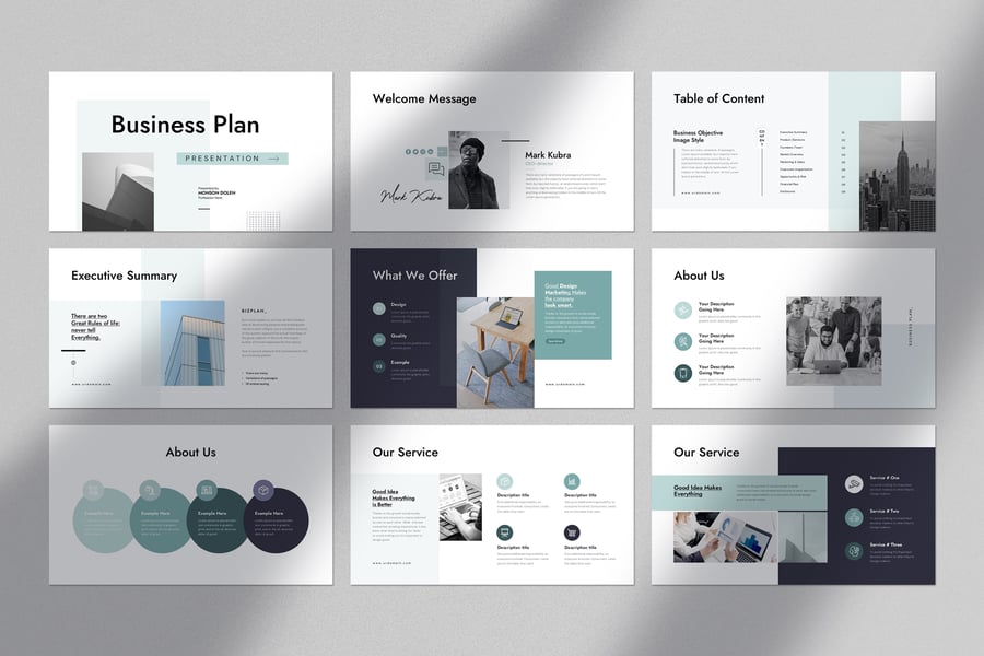 业务计划演示模板PPT模板 (PPTX)