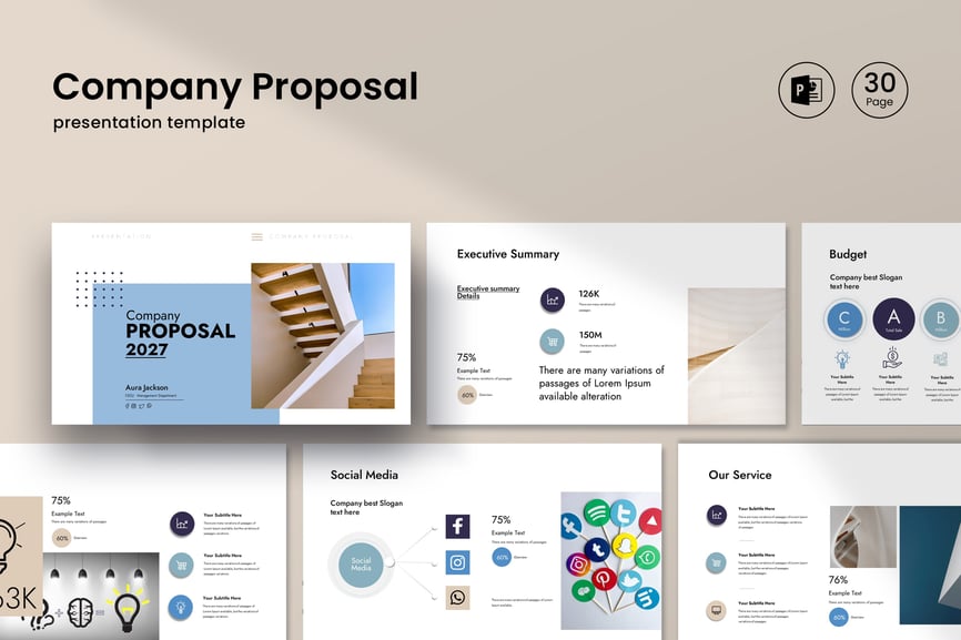 公司建议演示模板PPT模板 (PPTX)