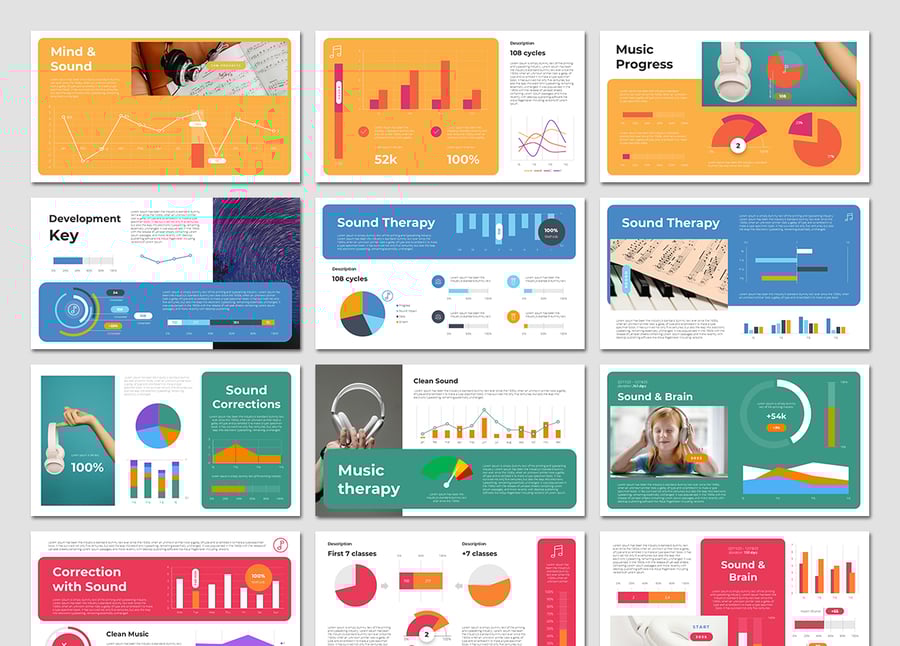 声音疗法PPT模板 (PPTX)