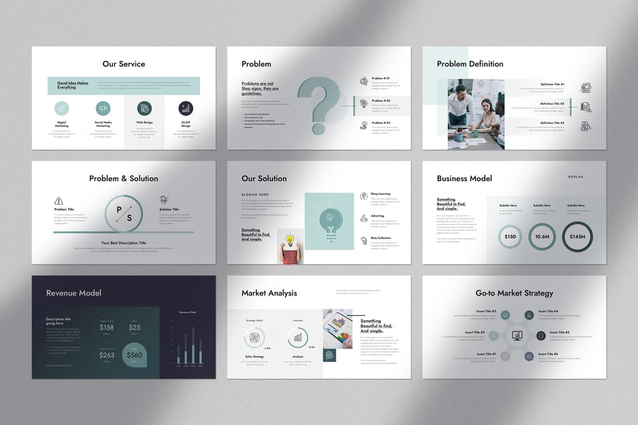 业务计划演示模板PPT模板 (PPTX)