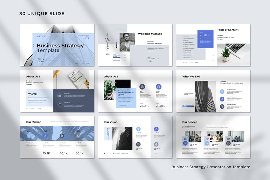 业务策略演示模板PPT模板 (PPTX)