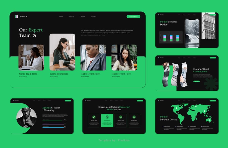 新闻资讯PPT模板 (PPT,PPTX)