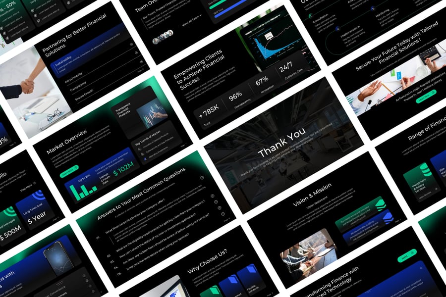 财务公司PPT模板 (PPTX)