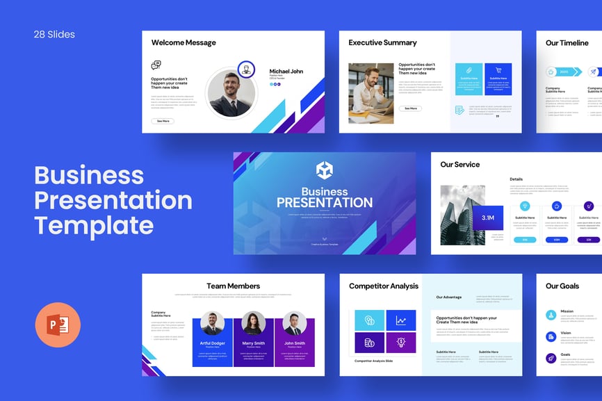 业务演示模板PPT模板 (PPTX)