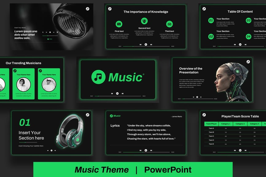 音乐PPT模板 (PPT,PPTX)