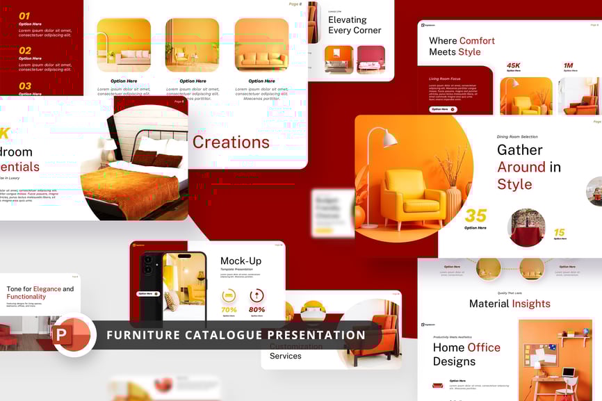 家具目录介绍PPT模板 (PPTX)