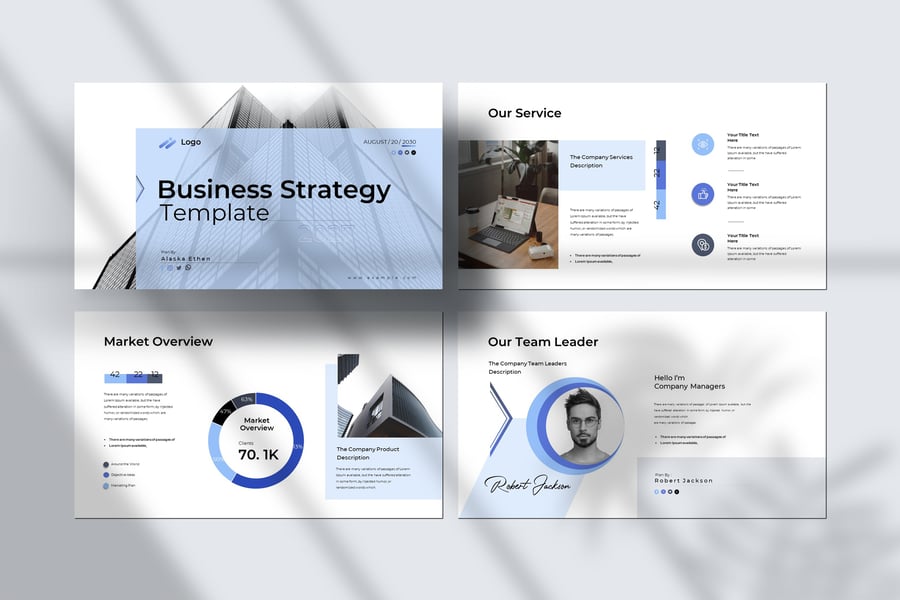 业务策略演示模板PPT模板 (PPTX)