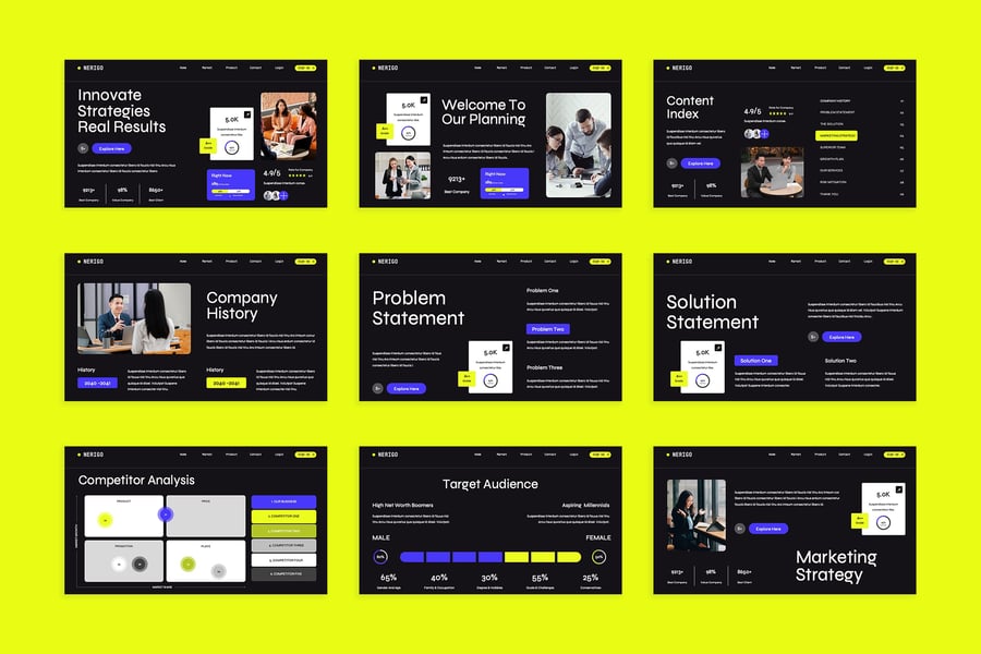 现代商业机构融资平台PPT模板 (PPT,PPTX)