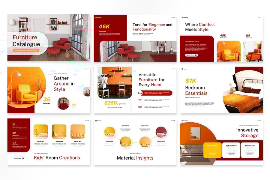 家具目录介绍PPT模板 (PPTX)