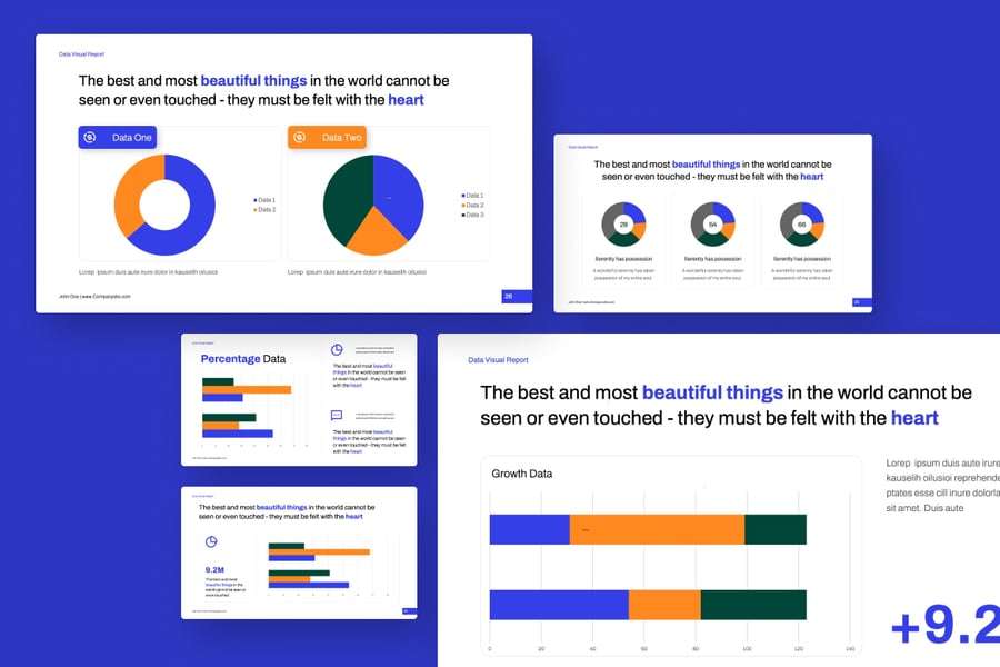 数据视觉报告PPT模板 (PPTX)