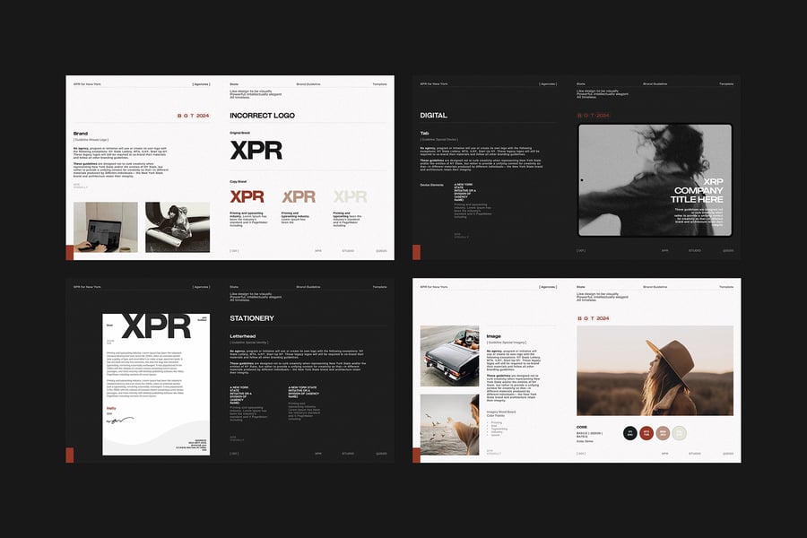 品牌指南模板PPT模板 (PPTX)