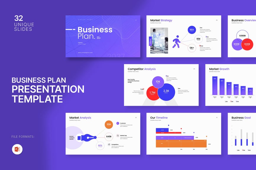 商业计划演示模板PPT模板 (PPTX)