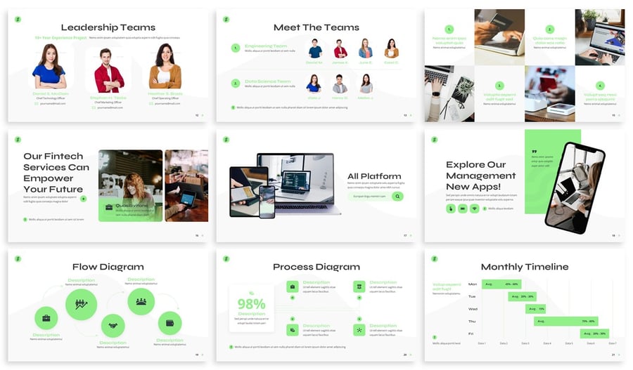 金融科技PPT模板 (PPTX)