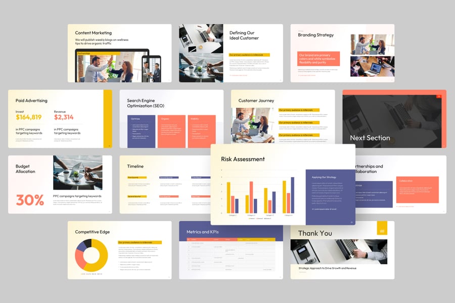 营销计划PPT模板 (PPTX)