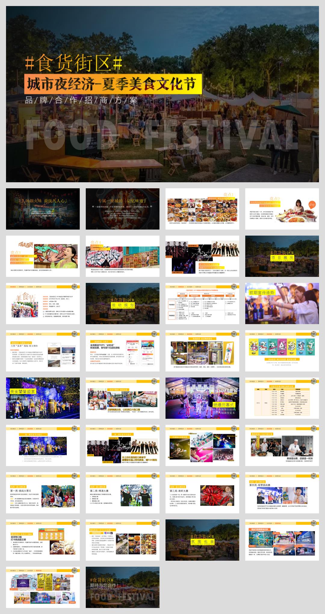 2020城市夜经济-食货街区全民消夏美食文化节招商案-35P.pptx